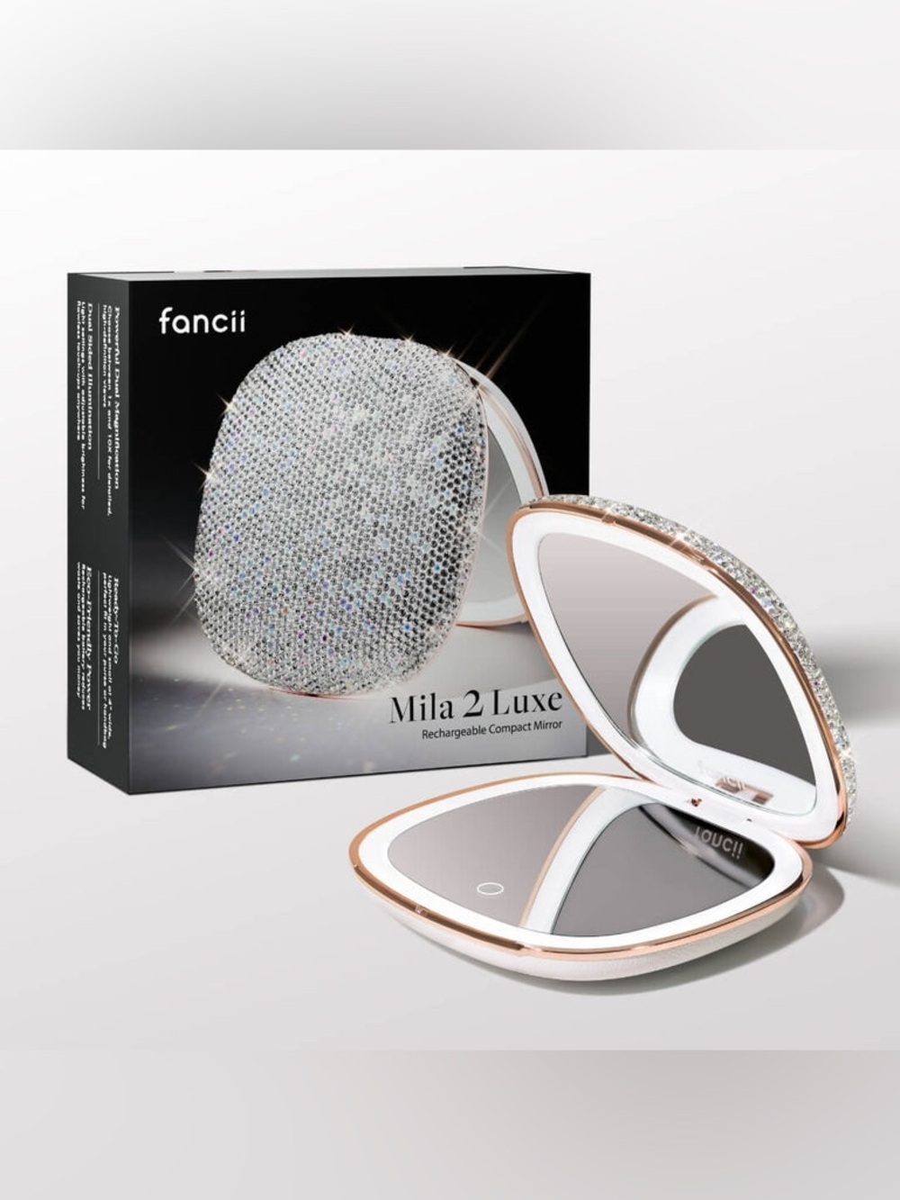 Mila 2 Luxe LED Compact Mirror - Crystals Edition